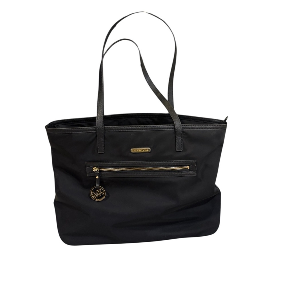Michael Kors Black Tote with Gold Hardware